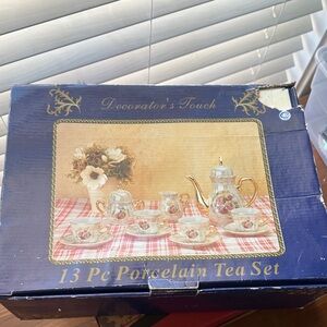 Decorator's Touch Floral Porcelain Tea Set - 13 Piece